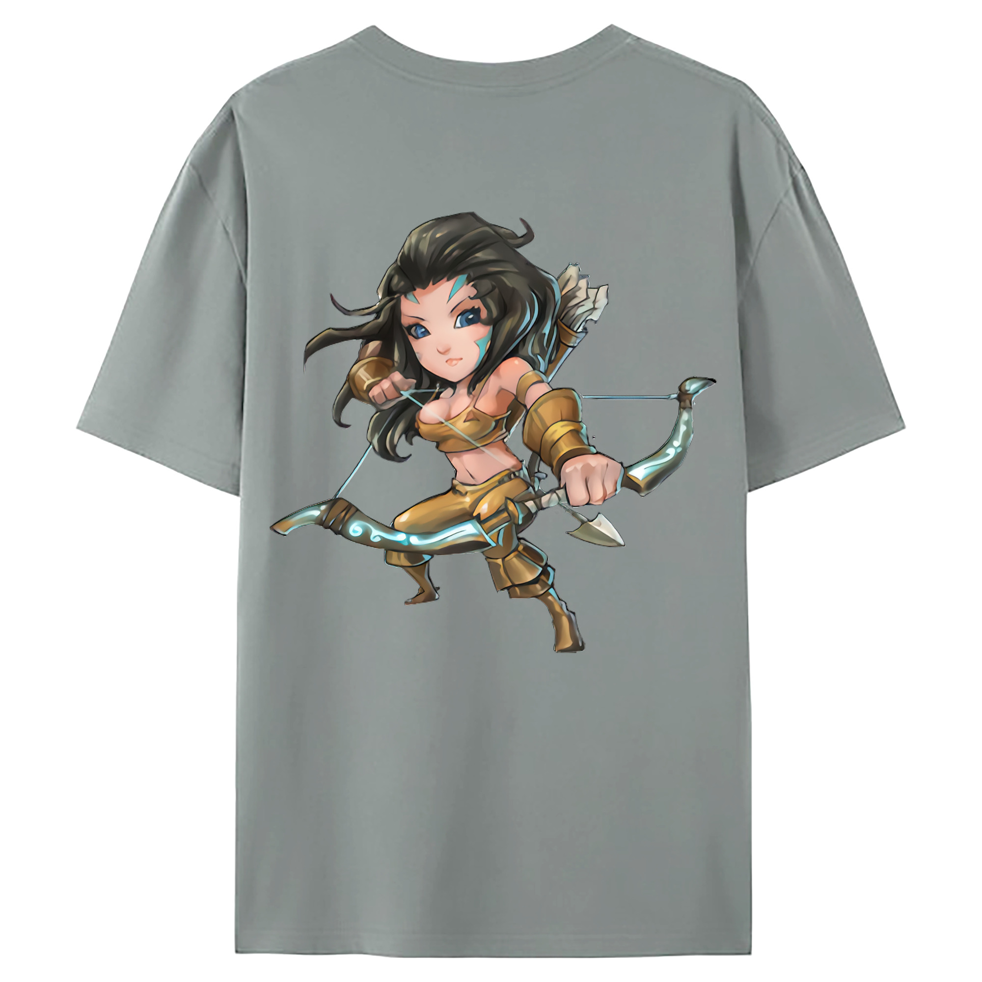 （画像用） リーグ・オブ・レジェンド League of Legends LOL 綿100％ メンズ半袖Tシャツ（バックプリント） 通気性